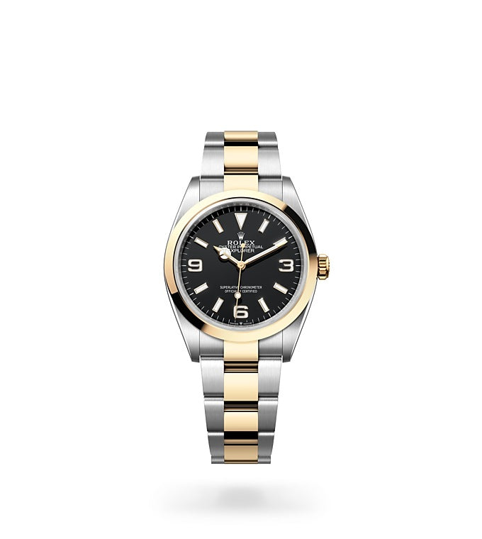 Explorer 36, Oyster, 36 mm, Oystersteel and yellow gold Front Facing