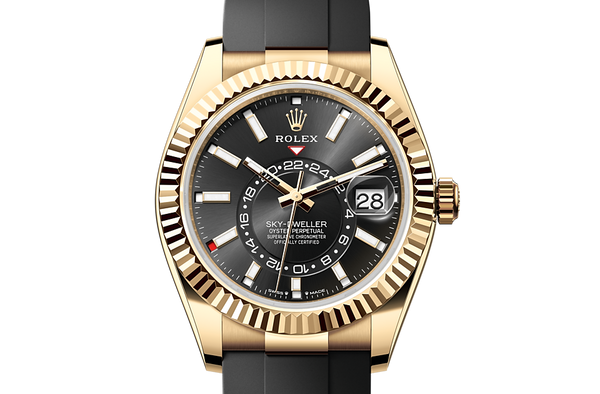 Sky-Dweller, Oyster, 42 mm, yellow gold Front Facing