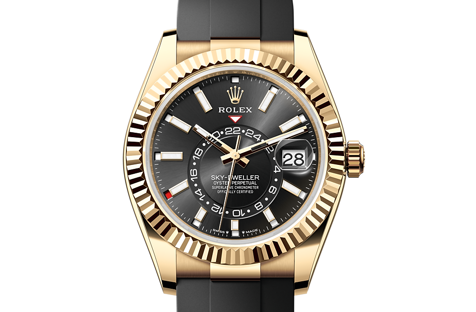 Sky-Dweller, Oyster, 42 mm, yellow gold Front Facing