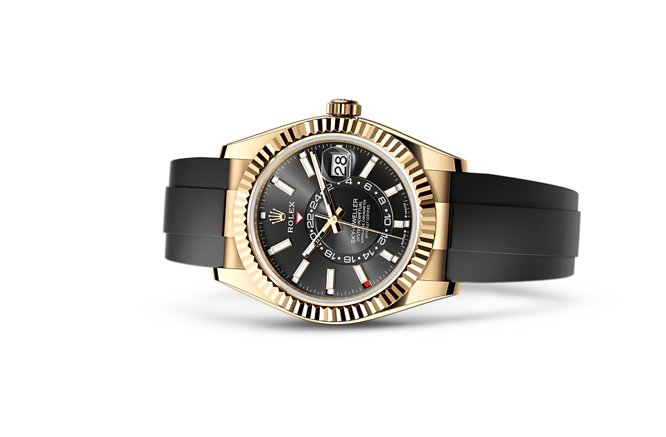 Sky-Dweller, Oyster, 42 mm, yellow gold Laying Down